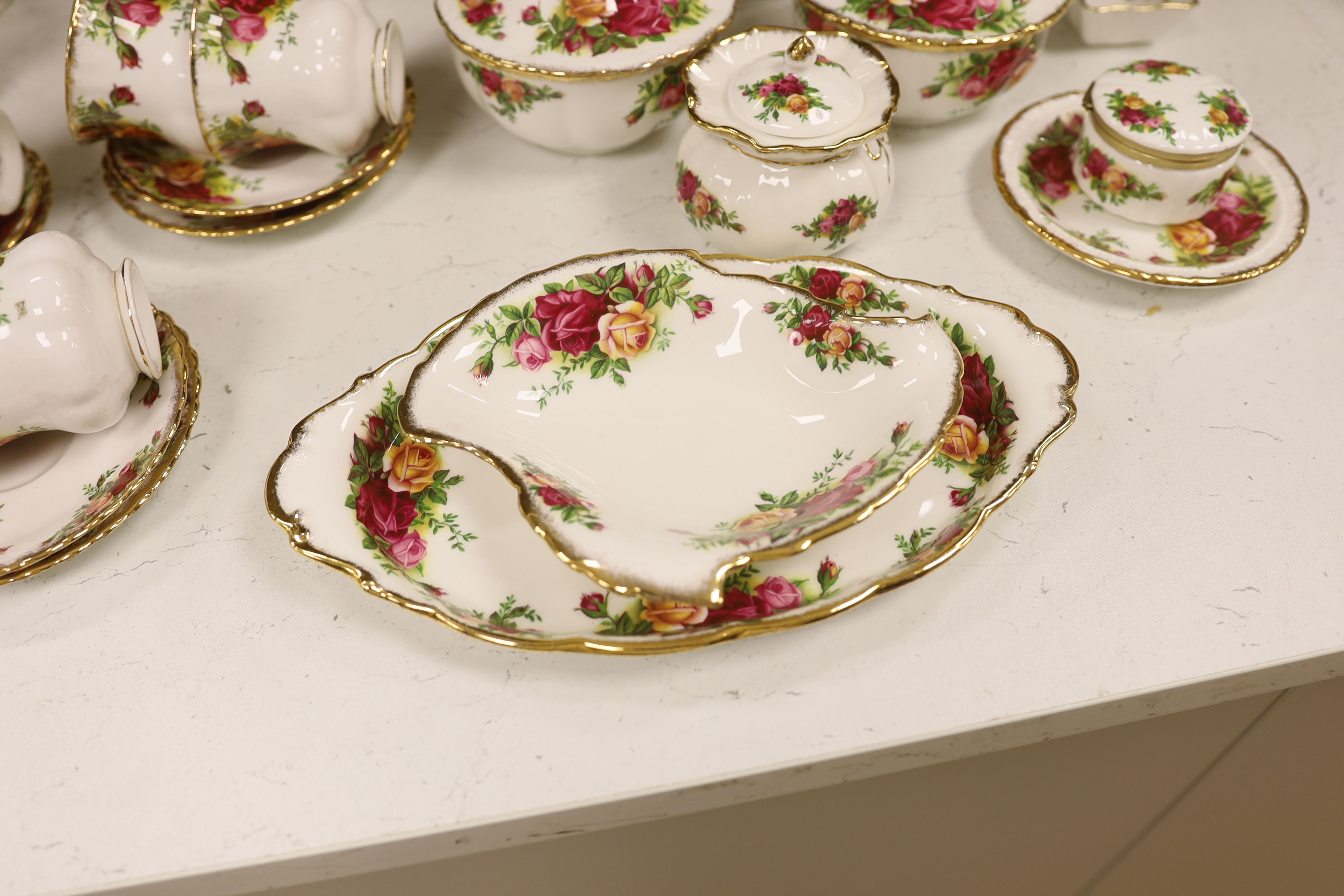 A Royal Albert Old Country Roses part tea and coffee service